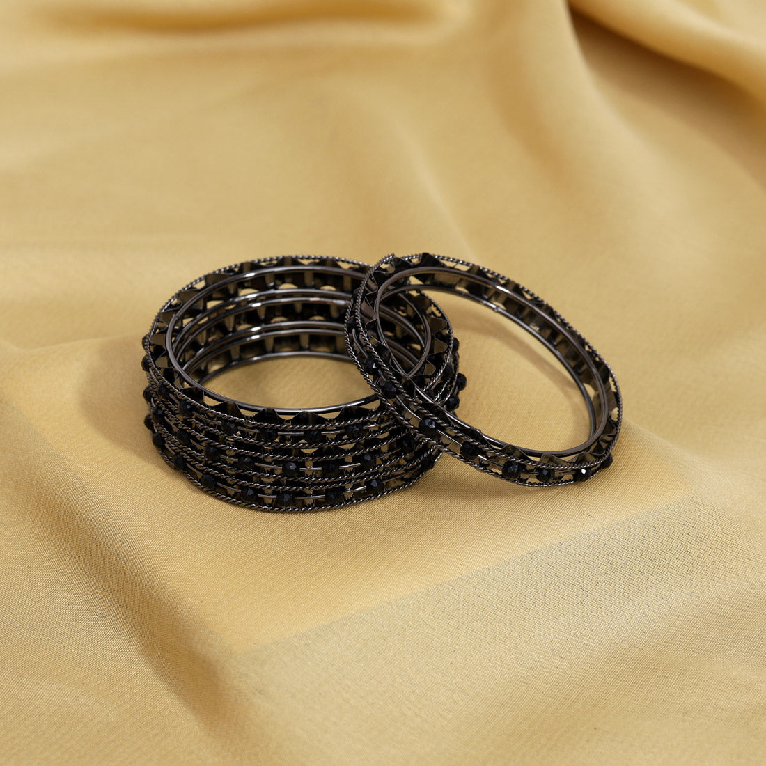 Black Color 9 Set Of Kids Bangles Combo Size(3 Set Of 1.12, 3 Set Of 1.14, 3 Set Of 2.0) (PLKBCMB665)