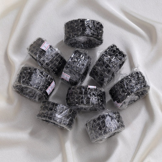 Black Color 9 Set Of Kids Bangles Combo Size(3 Set Of 1.12, 3 Set Of 1.14, 3 Set Of 2.0) (PLKBCMB665)