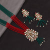 Red & Green Color Jewellery Rani Haar (PN768REDGRN)
