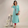 Firozi Color Straight Kurta (RK207FRZ-L)