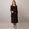 Black Color Straight Kurta (RK228BLK-M)