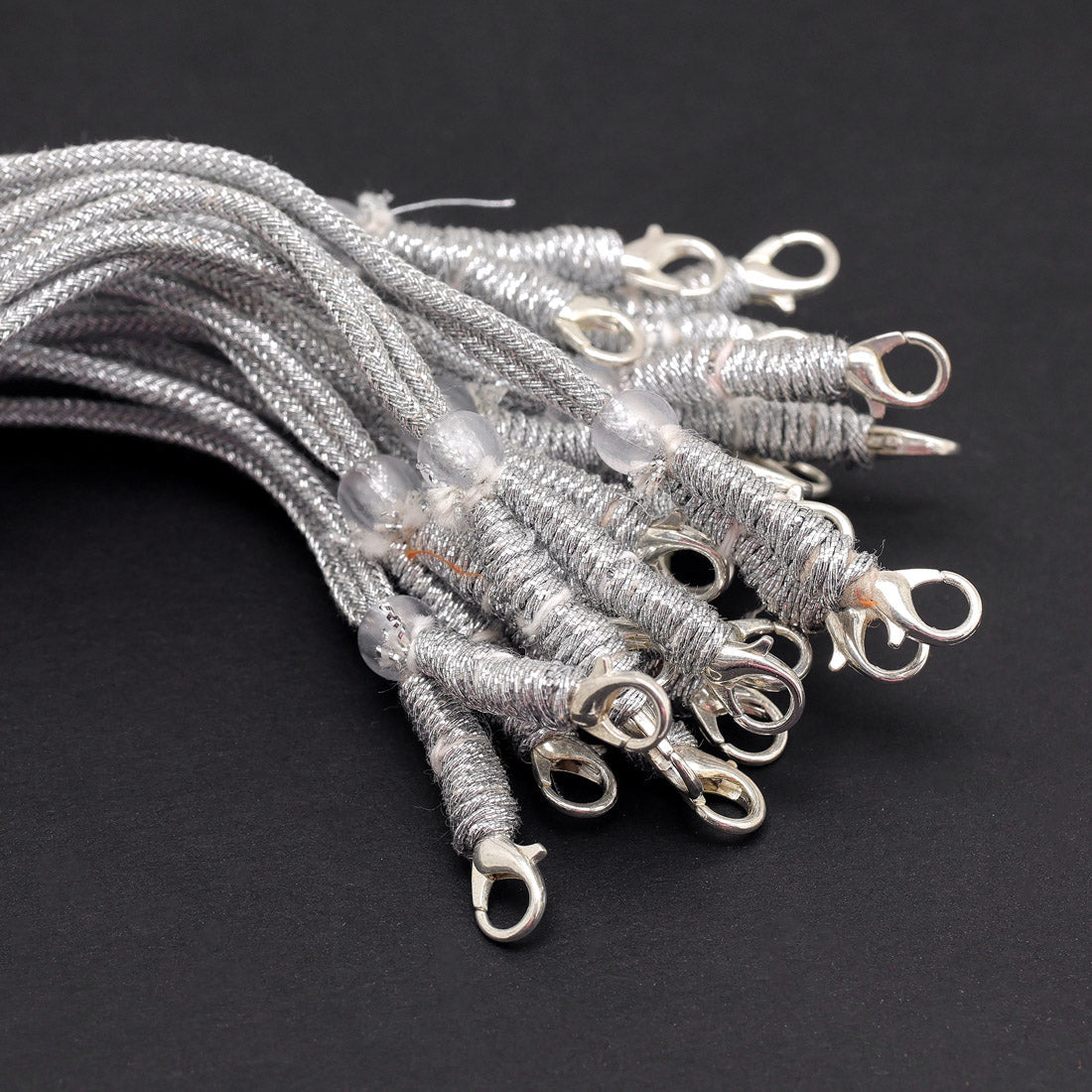 Silver Color 48 Pieces Of Adjustable Rope(Dori) For Necklace Jewellery Raw Material