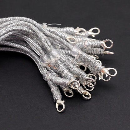 Silver Color 48 Pieces Of Adjustable Rope(Dori) For Necklace Jewellery Raw Material