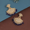 Blue Color Kundan Earrings (SRHJE101BLU)
