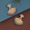 Gray Color Kundan Earrings (SRHJE101GRY)