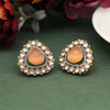 Peach Color American Diamond Earrings (SRHJE105PCH)