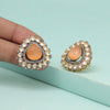 Peach Color American Diamond Earrings (SRHJE105PCH)