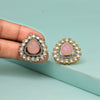 Pink Color American Diamond Earrings (SRHJE105PNK)