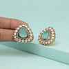 Rama Green Color American Diamond Earrings (SRHJE105RGRN)