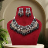 Black Color American Diamond Necklace Set (SRHJN101BLK)