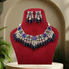 Blue Color American Diamond Necklace Set (SRHJN101BLU)