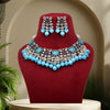 Firozi Color American Diamond Necklace Set (SRHJN101FRZ)