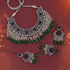 Green Color American Diamond Necklace Set (SRHJN102GRN)