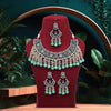 Rama Green Color American Diamond Necklace Set (SRHJN102RGRN)