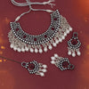 Rani Color American Diamond Necklace Set (SRHJN102RNI)