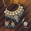 Firozi Color Back Side Meena Work Kundan Necklace Set (SRHJN105FRZ)