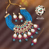 Firozi Color Back Side Meena Work Kundan Necklace Set (SRHJN106FRZ)