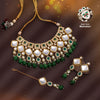 Green Color Back Side Meena Work Kundan Necklace Set (SRHJN108GRN)