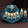 Firozi Color Back Side Meena Work Kundan Necklace Set (SRHJN109FRZ)