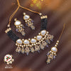 Gray Color Back Side Meena Work Kundan Necklace Set (SRHJN109GRY)