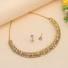 White Color Choker Stone Necklace Set (STN202WHT)