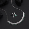 Green Color Stone Necklace Set (STN205GRN)