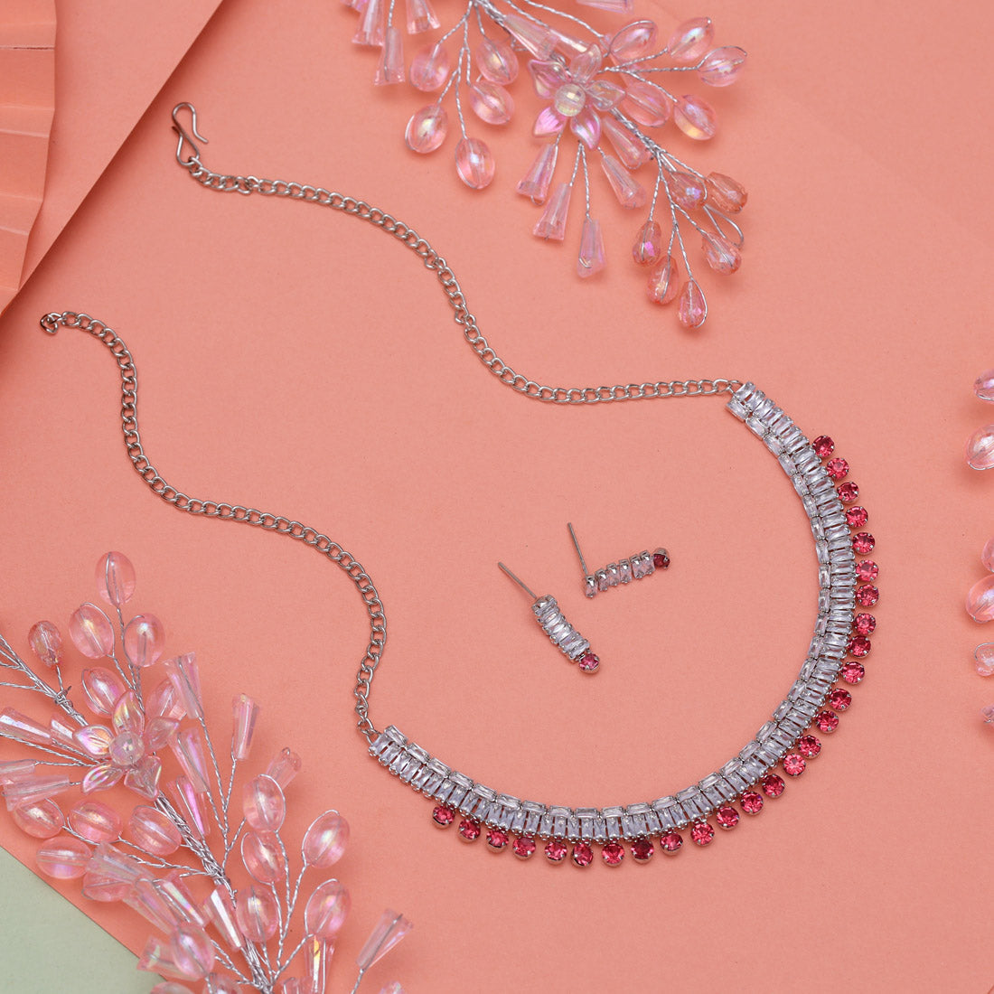 Rani Color Stone Necklace Set (STN207RNI)