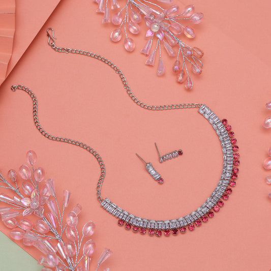 Rani Color Stone Necklace Set (STN207RNI)