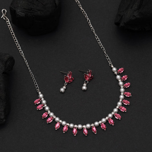 Rani Color Stone Necklace Set (STN208RNI)