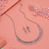 Peach Color Stone Necklace Set (STN209PCH)