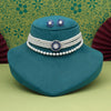 Blue Color Choker Stone Necklace Set (STN214BLU)