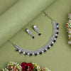 Black Color Stone Necklace Set (STN215BLK)