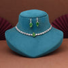 Light Green Color Stone Necklace Set (STN216LGRN)