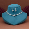 Silver Color Stone Necklace Set (STN216SLV)