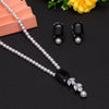 Black Color Stone Necklace Set (STN217BLK)