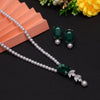 Green Color Stone Necklace Set (STN217GRN)