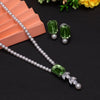 Light Green Color Stone Necklace Set (STN217LGRN)