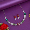 Multi Color Stone Necklace Set (STN218MLT)