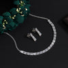 White Color Stone Necklace Set (STN221WHT)