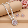 Light Pink Color Stone Necklace Set (STN222LPNK)