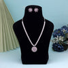 Light Pink Color Stone Necklace Set (STN222LPNK)