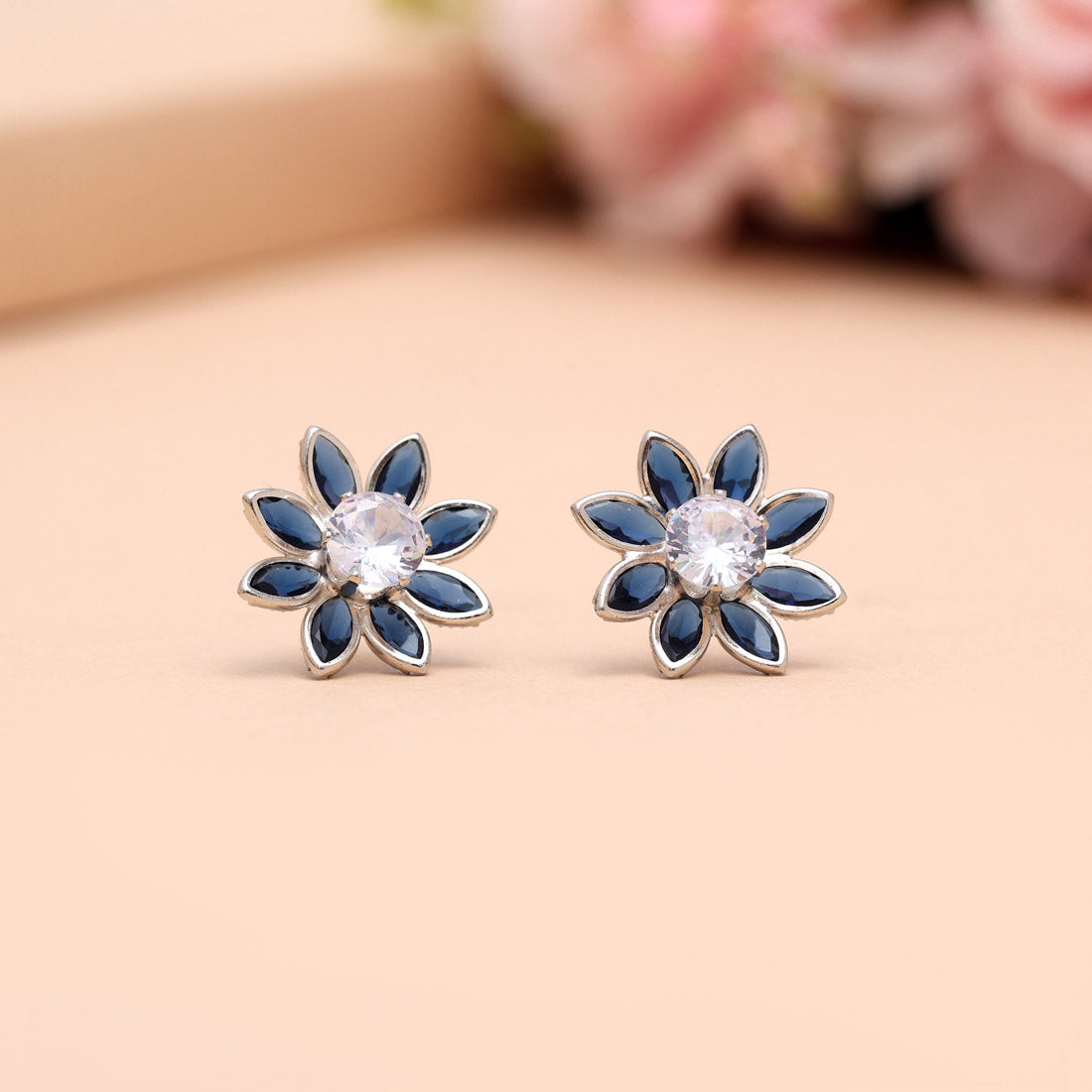 Blue Color Stone Necklace Set (STN223BLU)