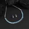 Firozi Color Stone Necklace Set (STN225FRZ)