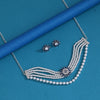 Blue Color Choker Stone Necklace Set (STN230BLU)