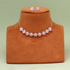 Baby Pink Color Stone Necklace Set (STN234BPNK)