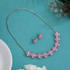 Light Pink Color Stone Necklace Set (STN234LPNK)