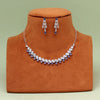 Purple Color Stone Necklace Set (STN236PRP)