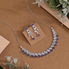 Purple Color Stone Necklace Set (STN236PRP)