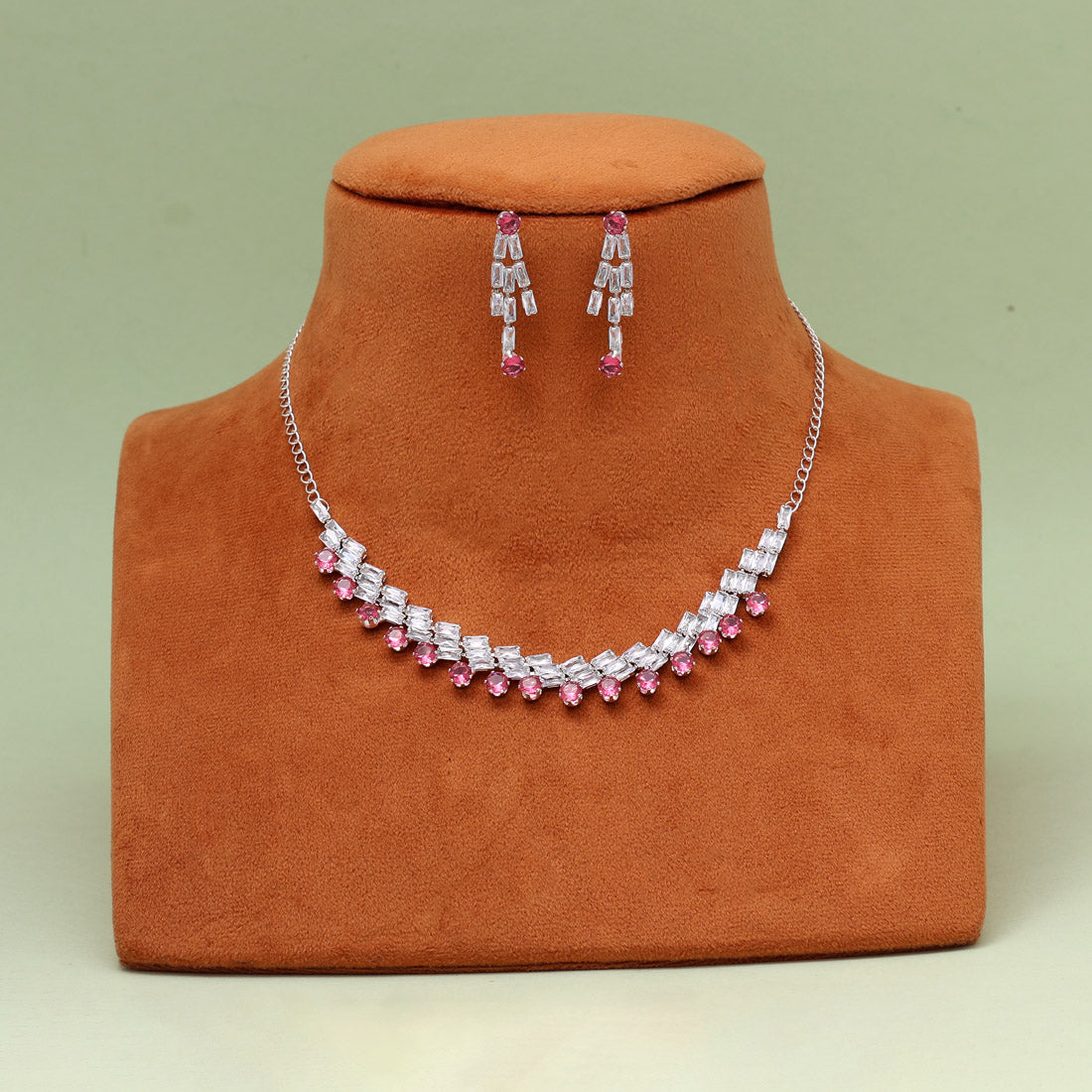 Rani Color Stone Necklace Set (STN236RNI)