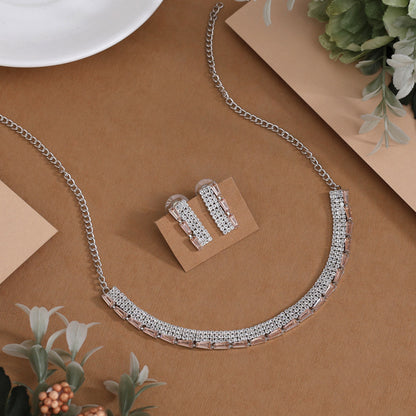 Gold Color Stone Necklace Set (STN239GLD)